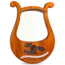 Harpa de lira de 19 cordas para iniciantes, instrumento musical portátil de 19 tons, pequeno, de madeira maciça