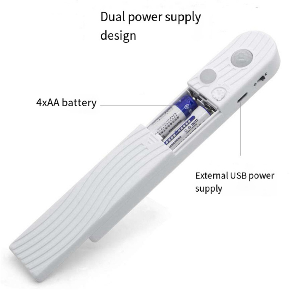 Striscia Luminosa A Led Con Sensore Di Movimento Pir A Induzione 60 Led/M 2835SMD, Lampada Da Sottoletto Per Armadio, Guardaroba E Scale