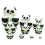 Muñecas apilables de 10 capas, diseño de panda, matrioska 7