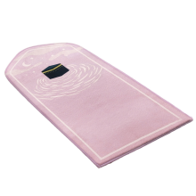 Prayer Rug Mat for Ramadan Portable Worship Kneel Embossing Floor Carpets Non-Slip Soft Meditation Pink
