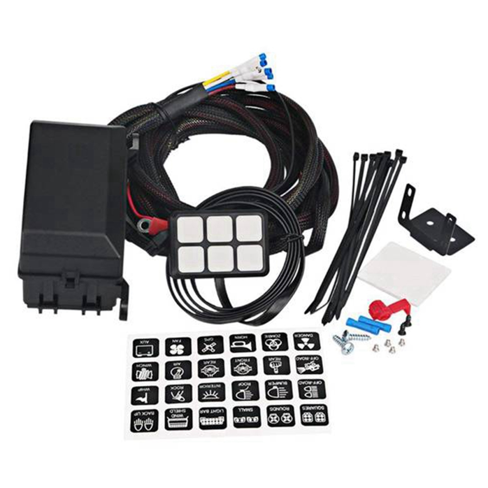 6 Gang Switch Panel Electronic Relay System Circuit Control Box Fuse Wiring Harness For Auto Truck Boat Marine 4853482260884