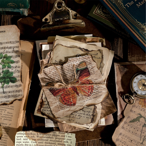 Retro Trace Book Page Material Paper Old Text Newspaper Decorative 1