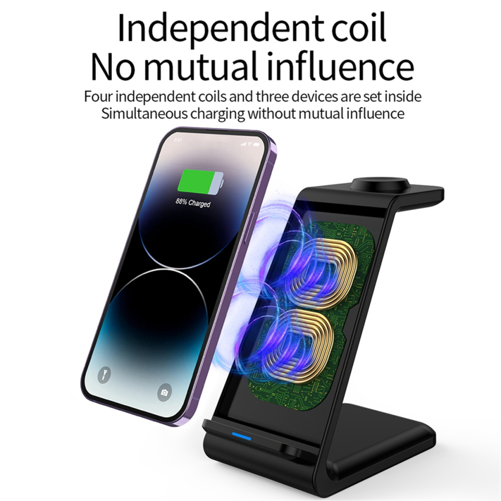 3 In 1 Wireless Charger Watch Earphone Multi-Function Convenient 4853482261775