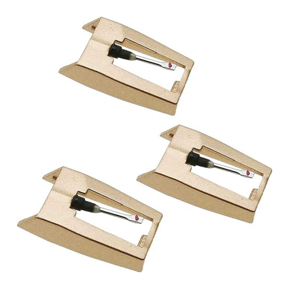 3Pcs Record Player Needle, Upgraded Needles Stylus Replacement For Turntable Golden 4853482265216