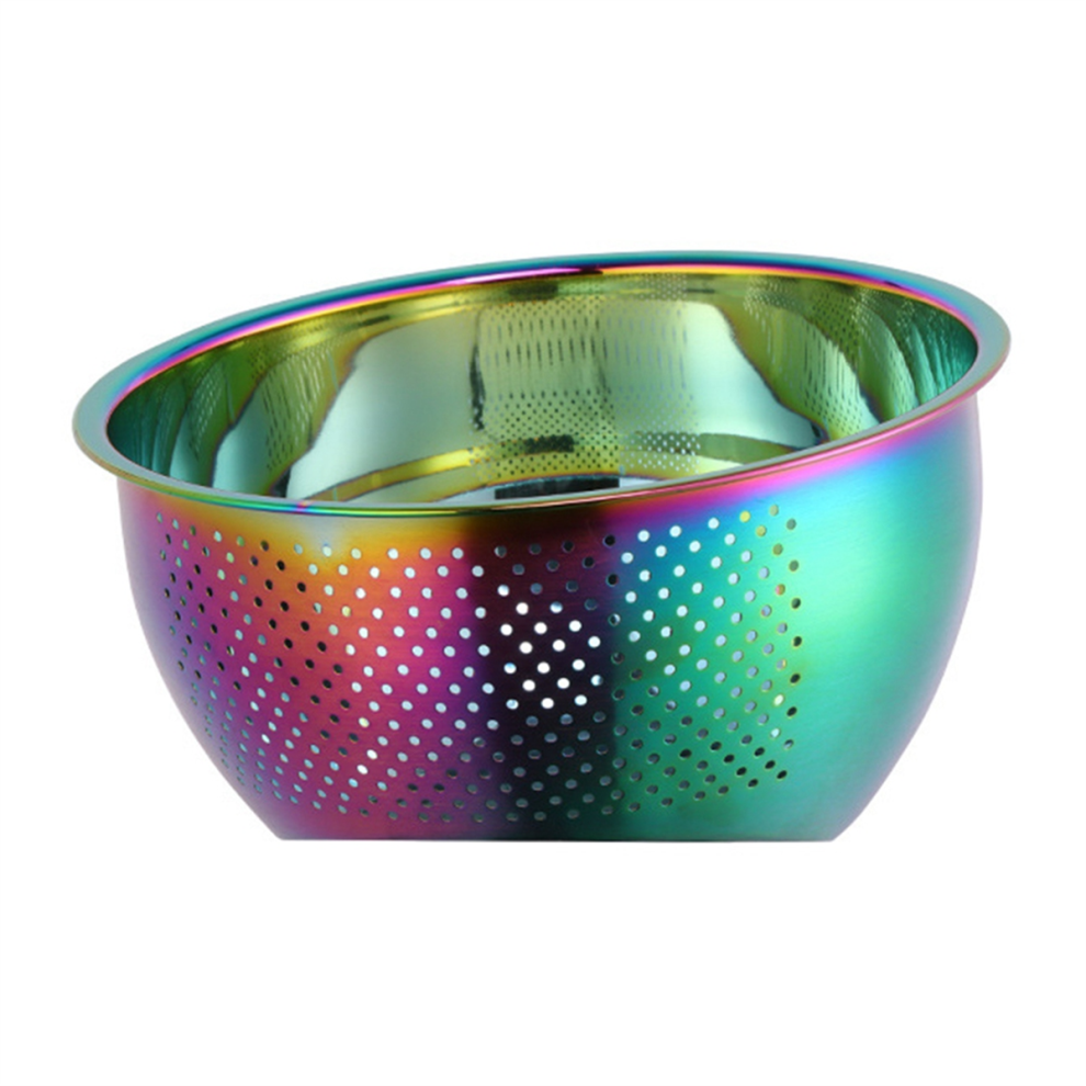 Rice Washing Bowl Stainless Steel Versatile 3-In-1 Colander and Kitchen Strainer with Side Drainers for Vegetables-image-OPC-PH79T89-NEW
