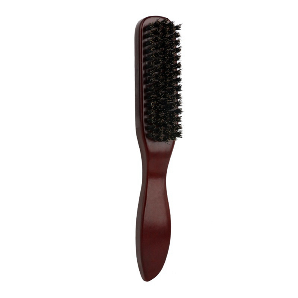Photos - Comb Jojomino Brush for Smoothing Hair, Boar Hair Brush,for Women and Men Barber Beard Dark Red 