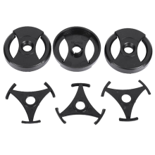 6 stuks zwarte 7 inch 45 toeren ABS vinylplaat middengatadapter voor draaitafels