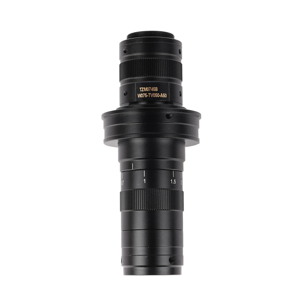 Lente Con Attacco C Con Zoom 150X, Lente Di Ingrandimento 0,7X-4,5X Continua Da 25 Mm Per Microscopio Video Industriale Hd Vga Usb-image