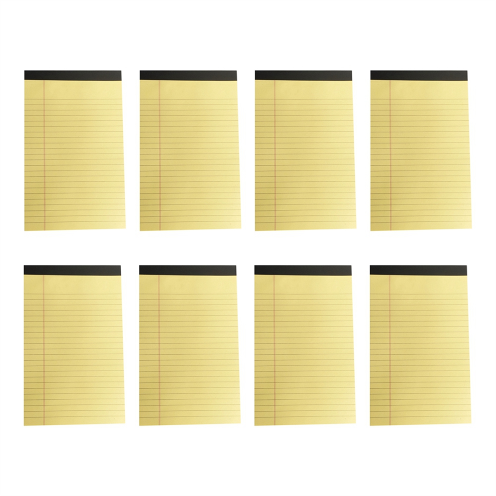 Blocchi Note Yellow Pads 5X8, Confezione Da 8 Blocchi Note Perforati A Righe Per Il Lavoro