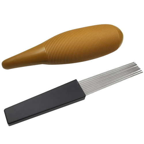 Guiro Instrument Fish Shaped Sand Drum Percussion with 1 Scraper Musical Training Tool Style A 1
