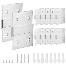 Hardware Kit for Hanging French Plywood Picture Hooks, Wall Bracket Aluminum Z Bar Hangers 24 Pieces