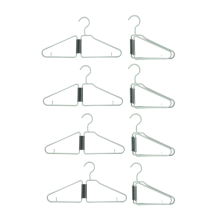 8Pcs Foldable Hangers, Plastic Portable Folding Clothes Hanger, Travel Hangers (Green)