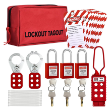 Kit de bloqueio e etiquetagem, kits de etiquetagem de bloqueio elétrico, cadeados de fechadura, kit de segurança para interruptor elétrico