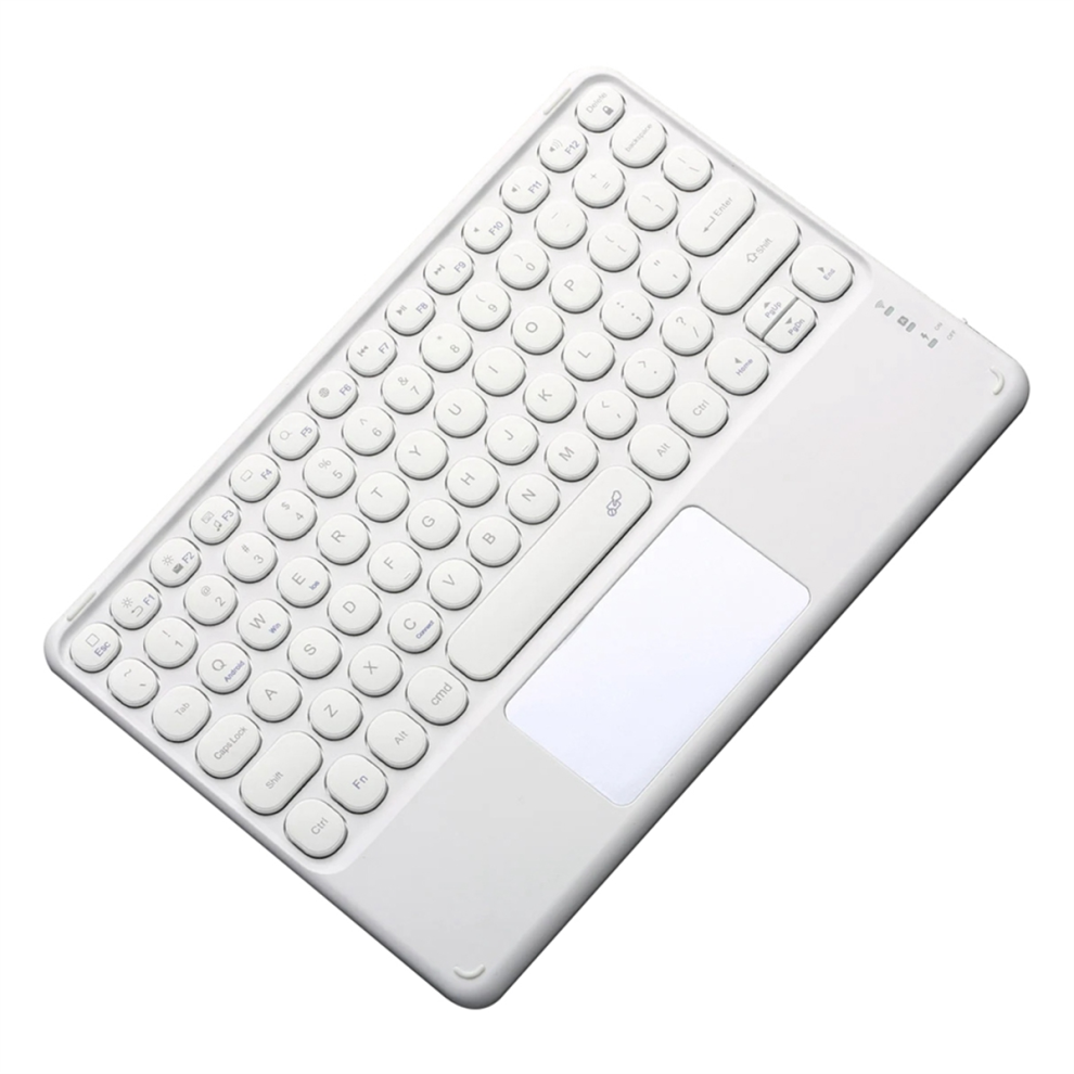 Wireless Bluetooth Keyboard Mini 78 Keys Gaming Office Rechargeable Touchpad For Pad Pc Tablet White 4852431759844