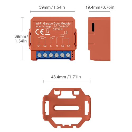 Tuya Smart Garagentoröffner WiFi Modul Timing Klappe Rollladen Schalter Ein-Aus 1
