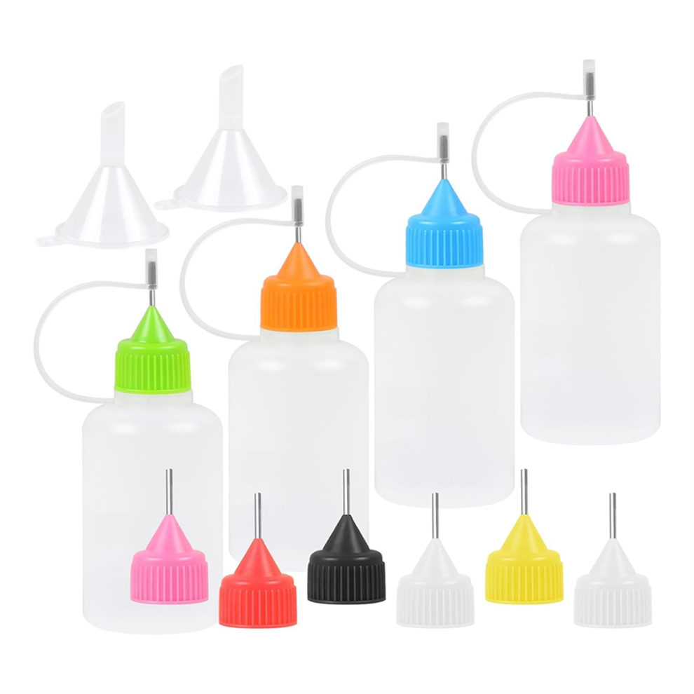 Precision Needle Tip Glue Applicator Bottles, for DIY Quilling PaperCraft Ink Liquid Acrylic Painting