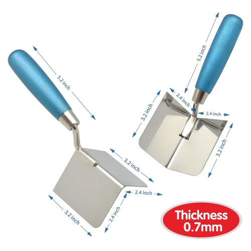 2 PC Corner Tool Set,Inside Knife & Outside with Soft Grip Handle,Plastering Bricklaying 2