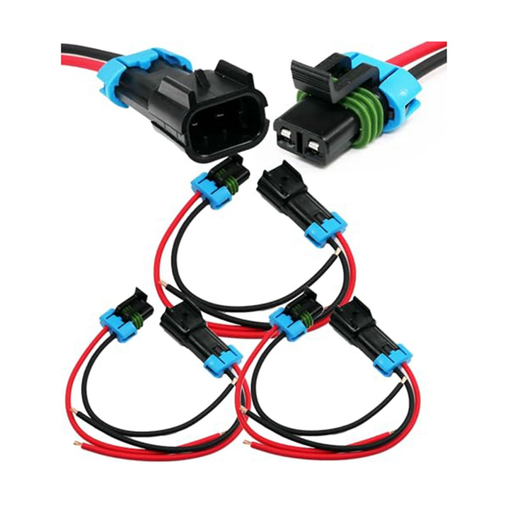 3-Pack Metri-Pack 2-Pin 30 Amp, 280 Series Connectors Multi-Function (Male To Female Pigtail 12Ga) 4852431766958