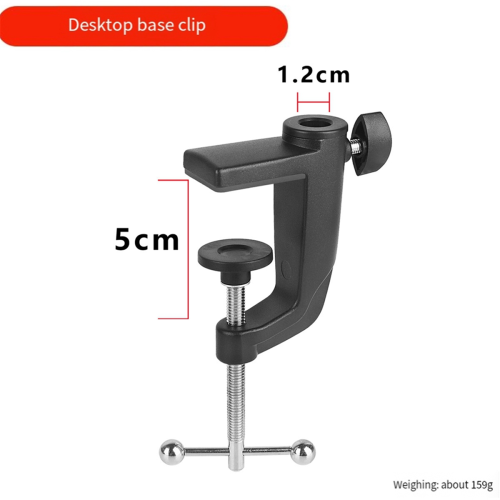 Acessórios para suporte de microfone cantilever, clipe de base de alumínio espesso 2