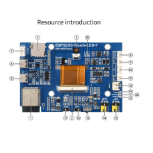 Pantalla táctil capacitiva de 7 pulgadas ESP32 S3 con placa de desarrollo de programación LVGL CAN RS485 I2C Interfaz periférica