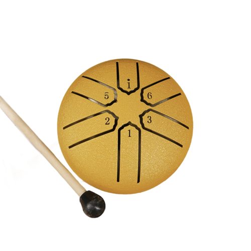 Tambor de língua de aço de 3 polegadas e 6 tons, mini tambor de mão com baquetas, acessórios para instrumentos musicais de percussão B