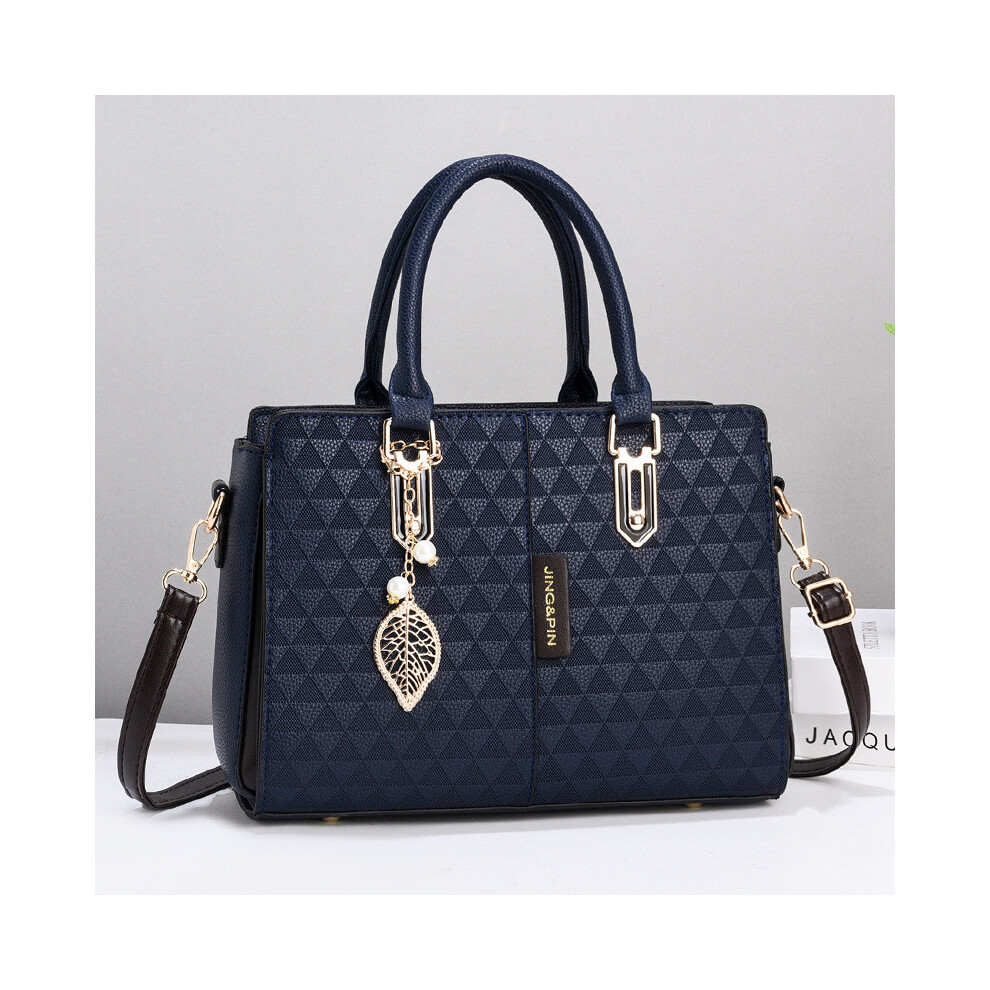 (Blue)Bolso De Mano Informal ContemporáNeo Para Mujer Con Un DiseñO De Costuras ÚNico Disponible En Colores Varios-image