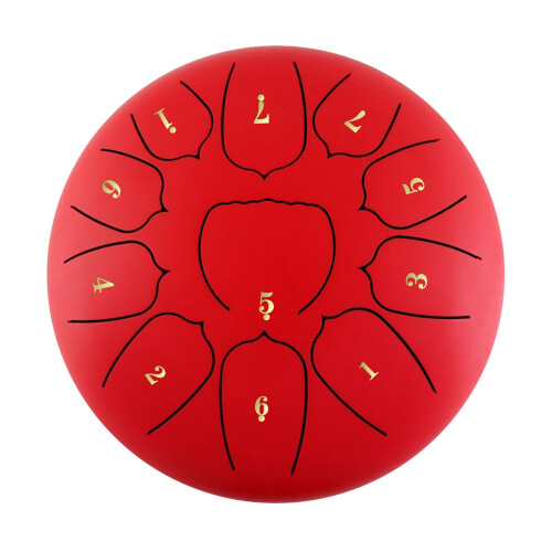 Tambor de língua de aço de 6 polegadas e 11 tons, baqueta de percussão, instrumento musical, acessórios para pandeiro-D