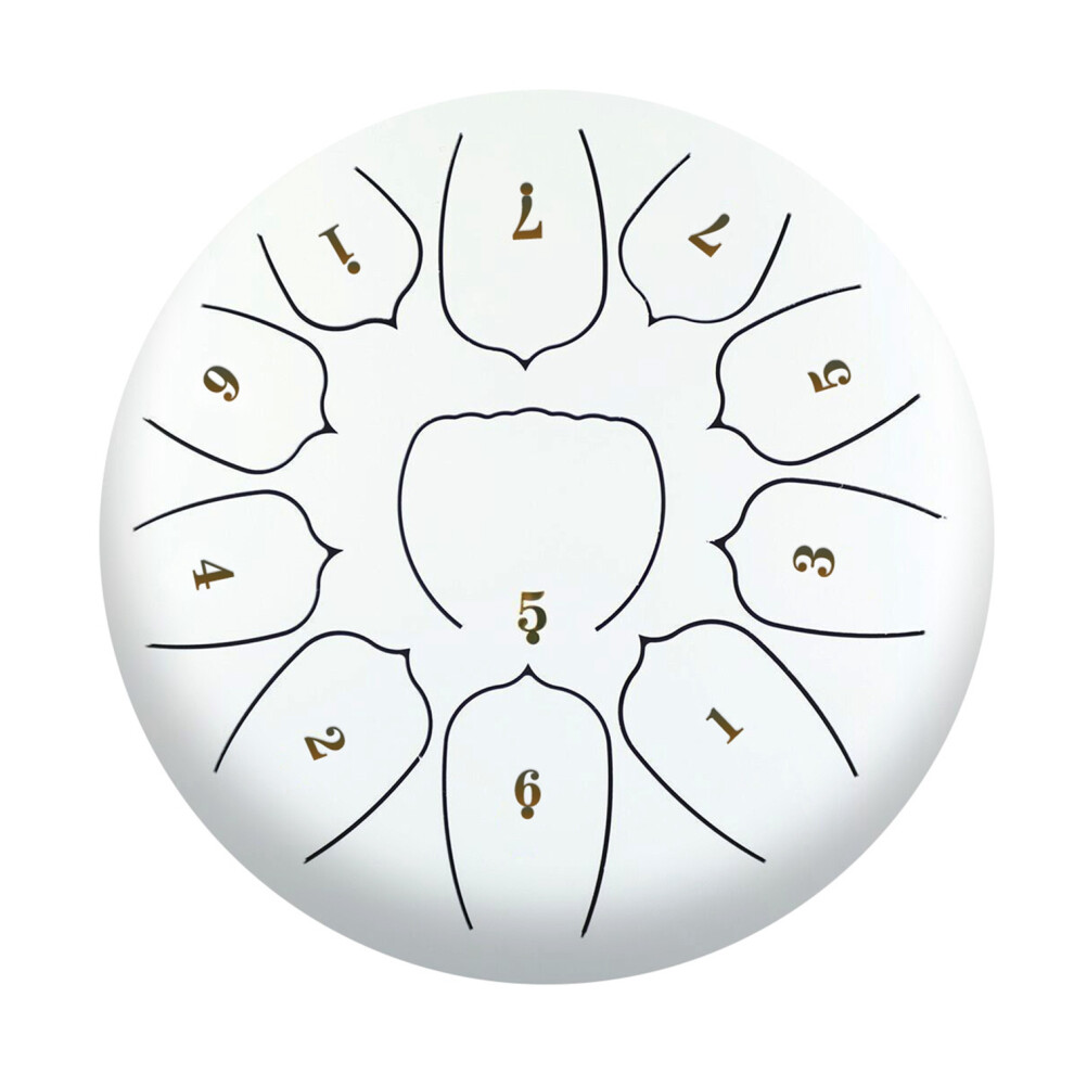 6 Zoll 11 Ton Stahl Zunge Trommel Hand Pan Drumstick Percussion Musik Instrument Tamburin ZubehöR-B-image