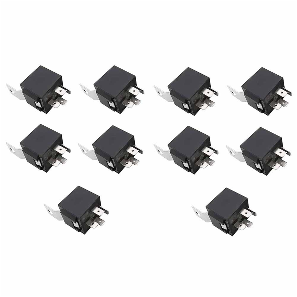 10Pcs Repeater Relais 4 Pins 12V 40A FüR Auto Auto Relais-image