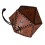 PU Leather D20 Dice Bag, Polyhedral Pouch Portable Drawstring Bag for , Game, DND Brown 2