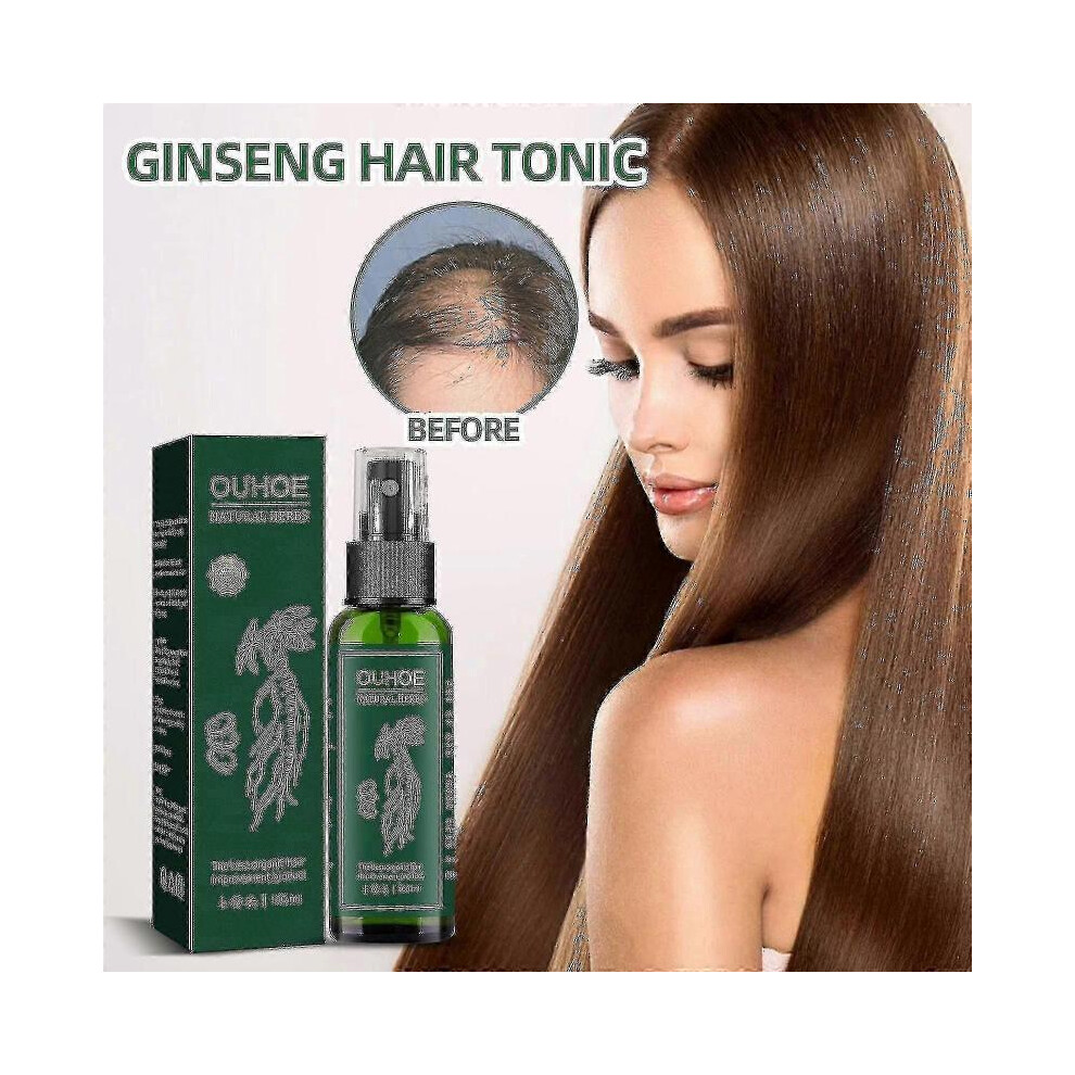 Ouhoe Ginseng Hair Growth Lotion Ginseng Extract Hair Growth Spray Anti-fall Hair Strengthening & Conditioning Nourishing Hair-3460195615767