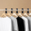 40 Pack Rectangular White Plastic Clothing Size Closet Rack Dividers Hangers, Preprinted in 8 Sizes,White 6