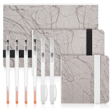 3-delige schetsboek van aquarelpapier met 6 penseelpennen, formaat 300 g/m² katoen