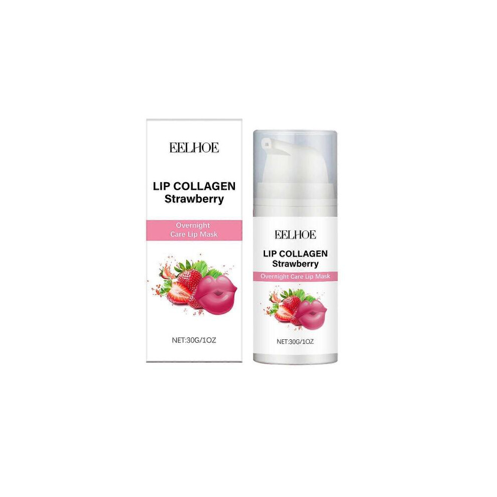 EELHOE Strawberry Moisturizing Sleeping Lip Mask Moisturizing and Hydrating Lip Texturizing Nourishing Skin Care for Skin on Lips