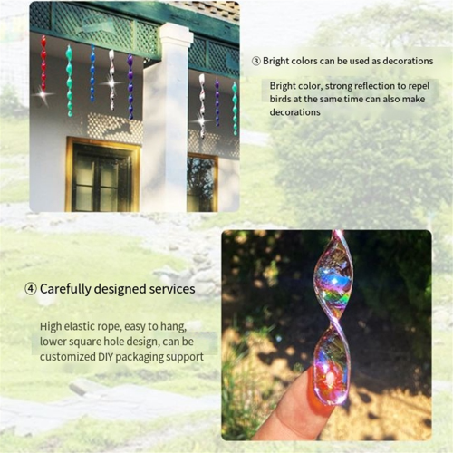 Red 30cm Bird Repellent Reflex Startle Stick - Decorative Rotating Control Keep Birds Away 2