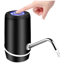 Dispensador de água de 5 galões, bomba elétrica para garrafas com interruptor e carregamento USB, dispensador portátil preto