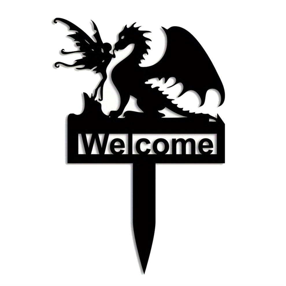 Decorazione Per Cortile, Prato, Terrazza, Vaso Di Fiori, Giardino Delle Fate E Dei Draghi, Tappo Di Metallo-image