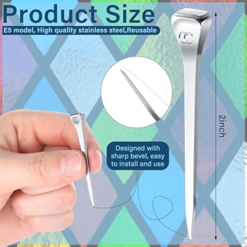 250 peças de 2 polegadas E5 pregos de ferradura suprimentos de vitral blocos de parada para artesanato seguro 2