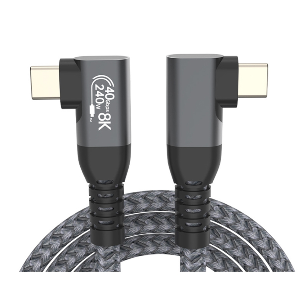 Usb 4 90 Degree Angle Cable 40Gbps Usb4 Elbow Type C Data Transfer Pd240w Fast Charging 1M 4852431781807