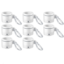 8Pcs Plastic Flag Pole Rings with Bearings 360 Degree Rotating Anti Wrap Mounting Ring for 0.76-1.0In Pole,B