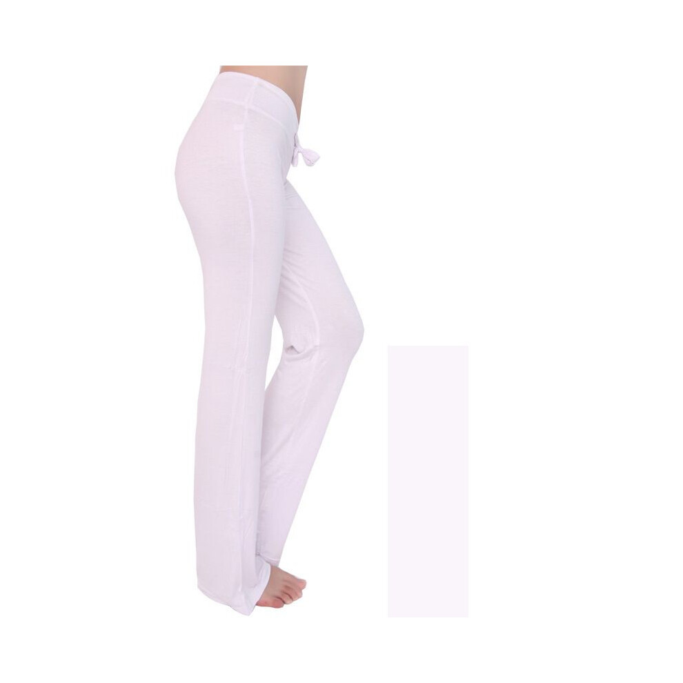 (White, Tag3XL=US XL) Fashion Cotton Womens Spandex Yoga Sweat Athletic Gym Pants Lounge Sports-image-OPC-PH7B9BH-NEW