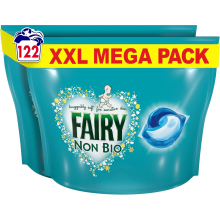 Fairy Non Bio The Big One PODS®, Washing Liquid Laundry Detergent Capasules, 35 Washes, 2X Stain Removal, Huggably Soft