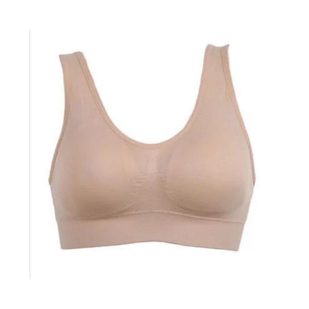 (Nude,3XL(42D-44C))Sous-vêtements sans couture pour femmes fitness yoga soutien-gorge de sport stretch entraînement crop top gilet