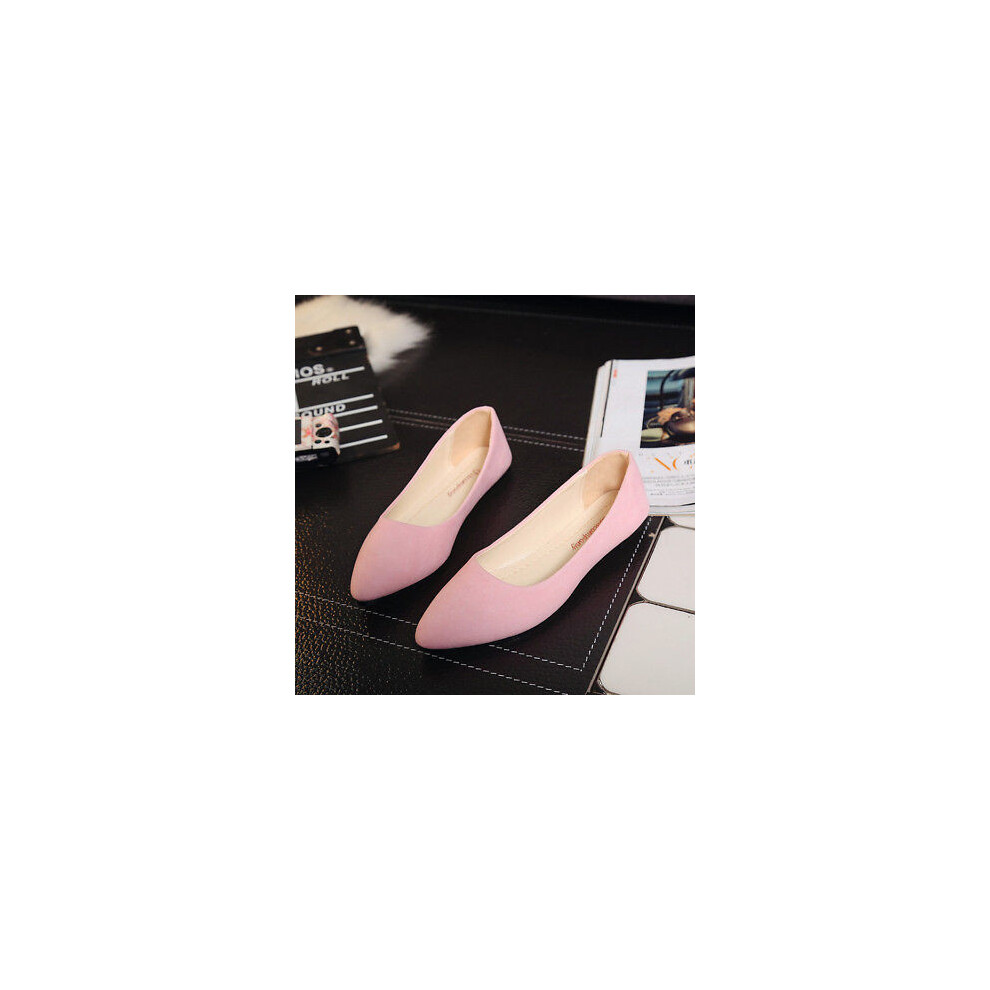 (Pink,EU38)Chaussures plates à enfiler été femme sandales décontractées ballerine pointure chaussures