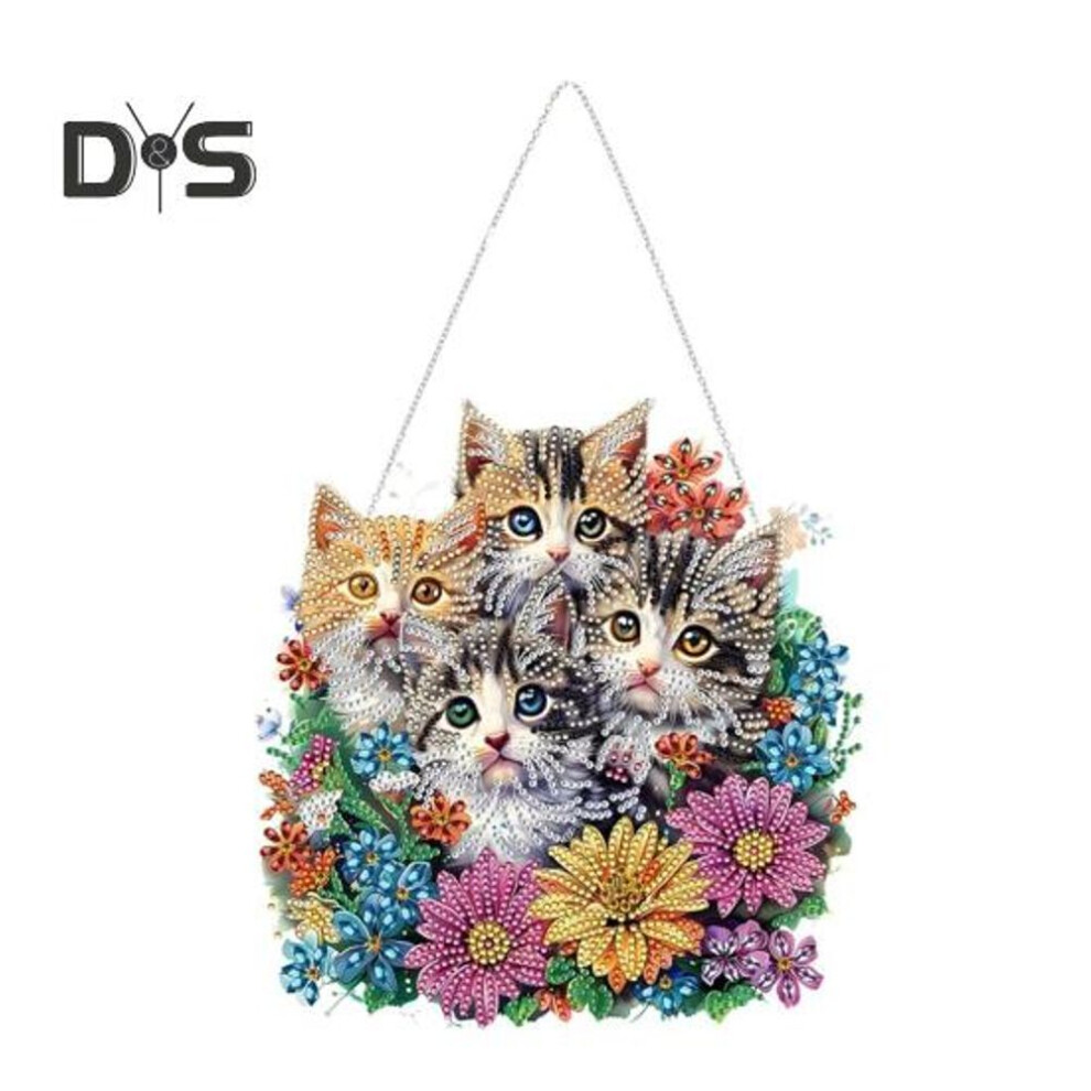 (as the picture, E) Easter Ornament Faux Diamond Art Rabbit Desk Ornament Double-Sided Rhinestone Craft Hanging Ornament for Home Tabletop Door Decor