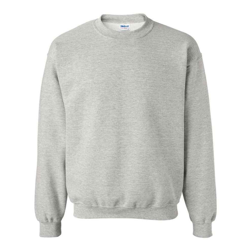 (XXL, Ash Grey) Gildan Unisex Adult Heavy Blend Crew Neck Sweatshirt