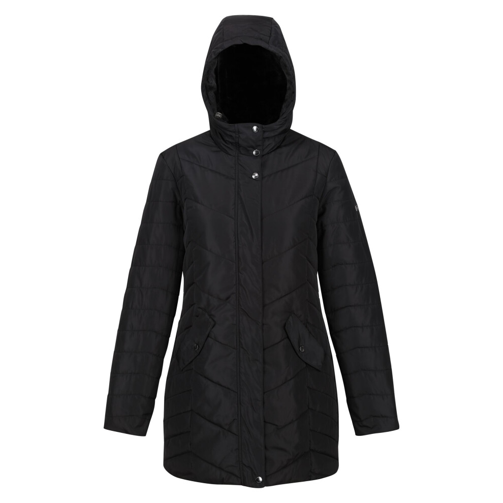 (16 UK, Black) Regatta Womens/Ladies Panthea Insulated Padded Hooded Jacket