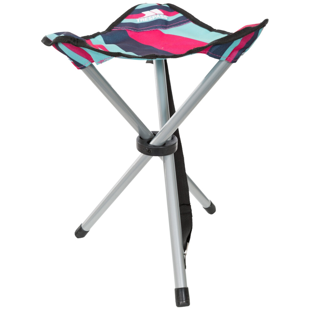 (One Size, Tropical Stripe) Trespass Ritchie Tripod Camping Stool/Chair
