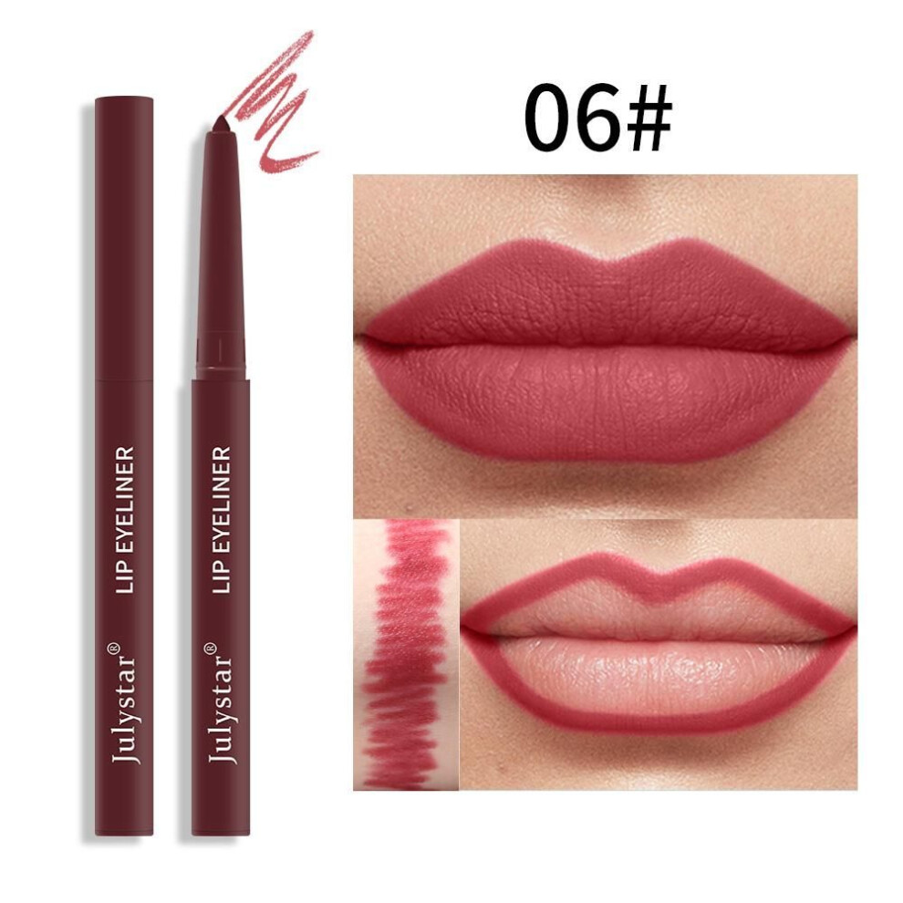 (06) Julystar Matte Lip Liner Retractable Waterproof Long Lasting J301-017