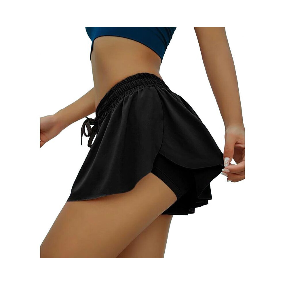 (Black,5XL)Jupes de sport plissées tennis athlétique femme avec short mini sous vêtement jupes